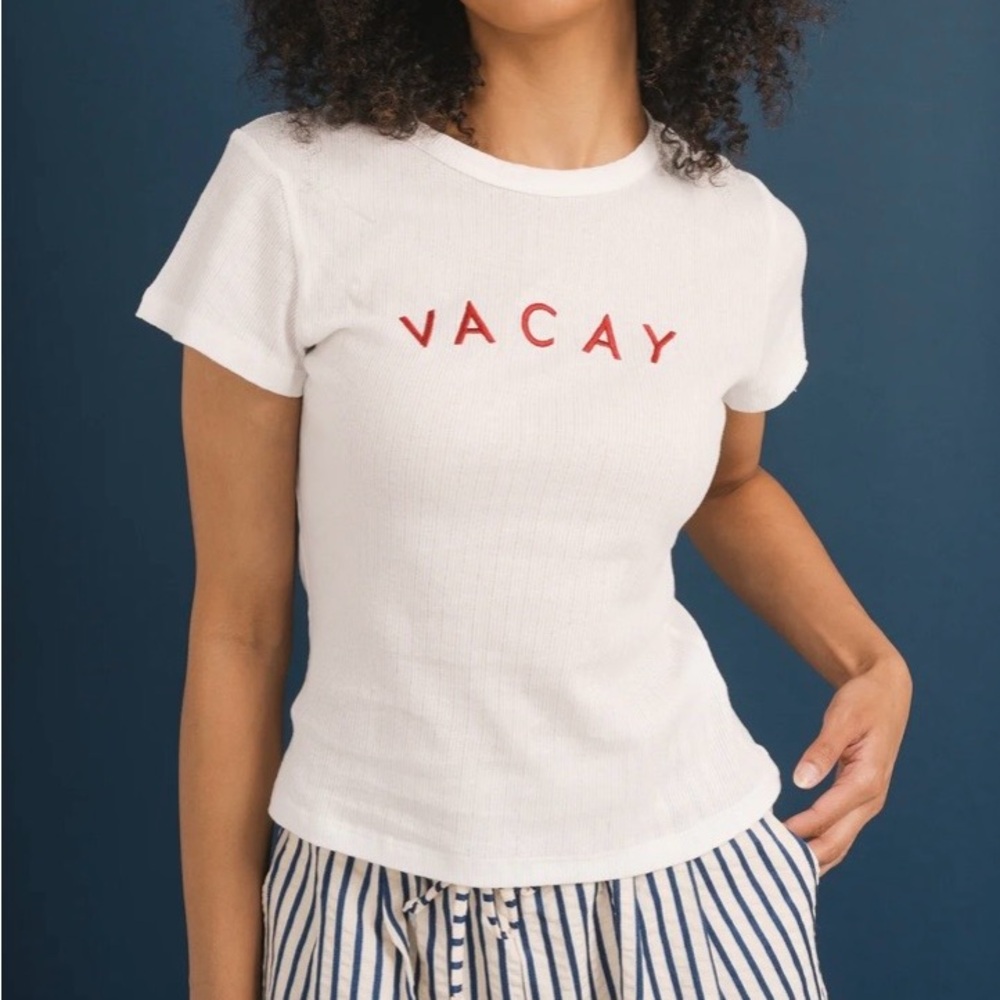 Fun baby tee VACAY Women's Top NWOT Small lightweight